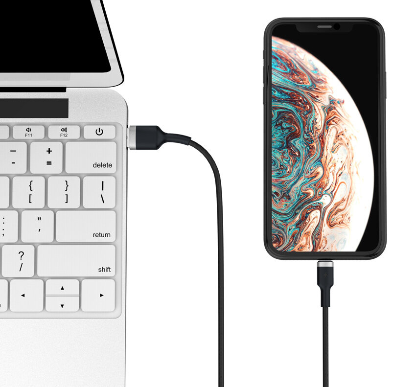 Powertech Metal Braided USB 2.0 Καλώδιο USB-C Αρσενικό σε USB-A Αρσενικό