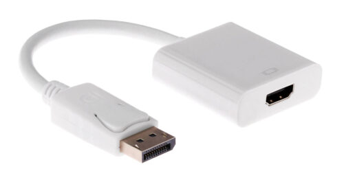 Powertech Μετατροπέας Displayport 20Pin Male Σε Hdmi 1.4V Female Λευκό