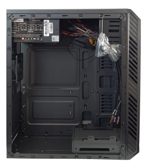 Powertech PC Case 2x USB 2.0 1x 80mm fan με PSU 500W