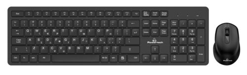 Powertech set ποντίκι & πληκτρολόγιο ασύρματο 1600dpi μαύρο