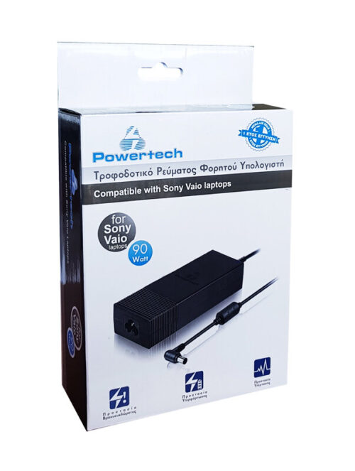 Powertech Τροφοδοτικό Laptop για Sony Vaio 90W, 19.5V ~ 4.7A