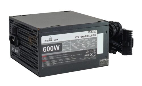 Powertech Τροφοδοτικό PC 600W ATX 120mm Fan