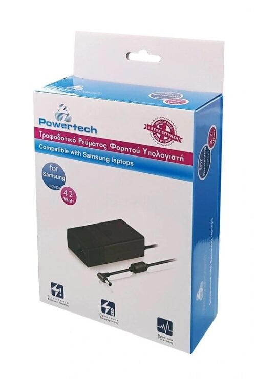 Powertech τροφοδοτικό για Samsung monitors 42W, 14V ~ 3A, Μαύρο