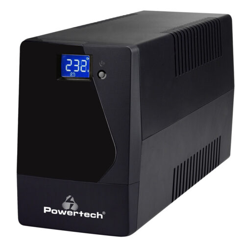 Powertech Ups Line Interactive με Οθόνη 1050Va 630W 2x Schuko 2x Rj45/Rj11