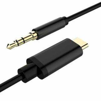 Powertech USB 2.0 Cable USB-C male - 3.5mm Μαύρο 1m