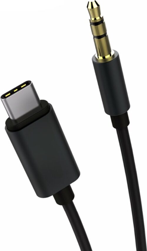 Powertech USB 2.0 Cable USB-C male - 3.5mm Μαύρο 1m