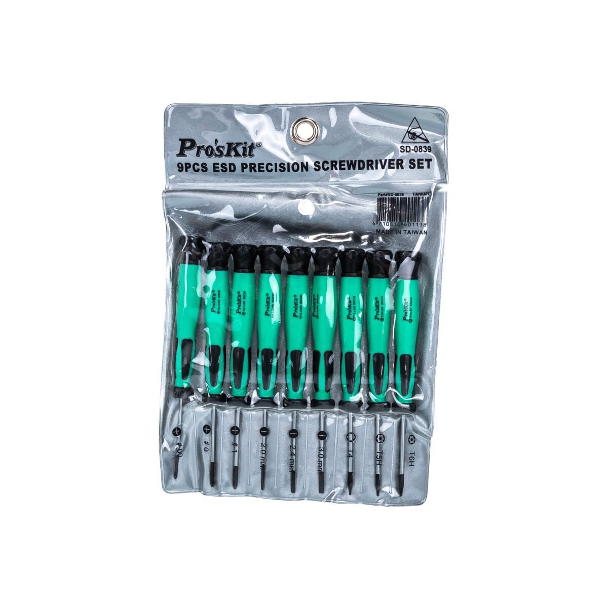 Pro'sKit SD-0839 9pcs ESD Precision Screwdriver Set