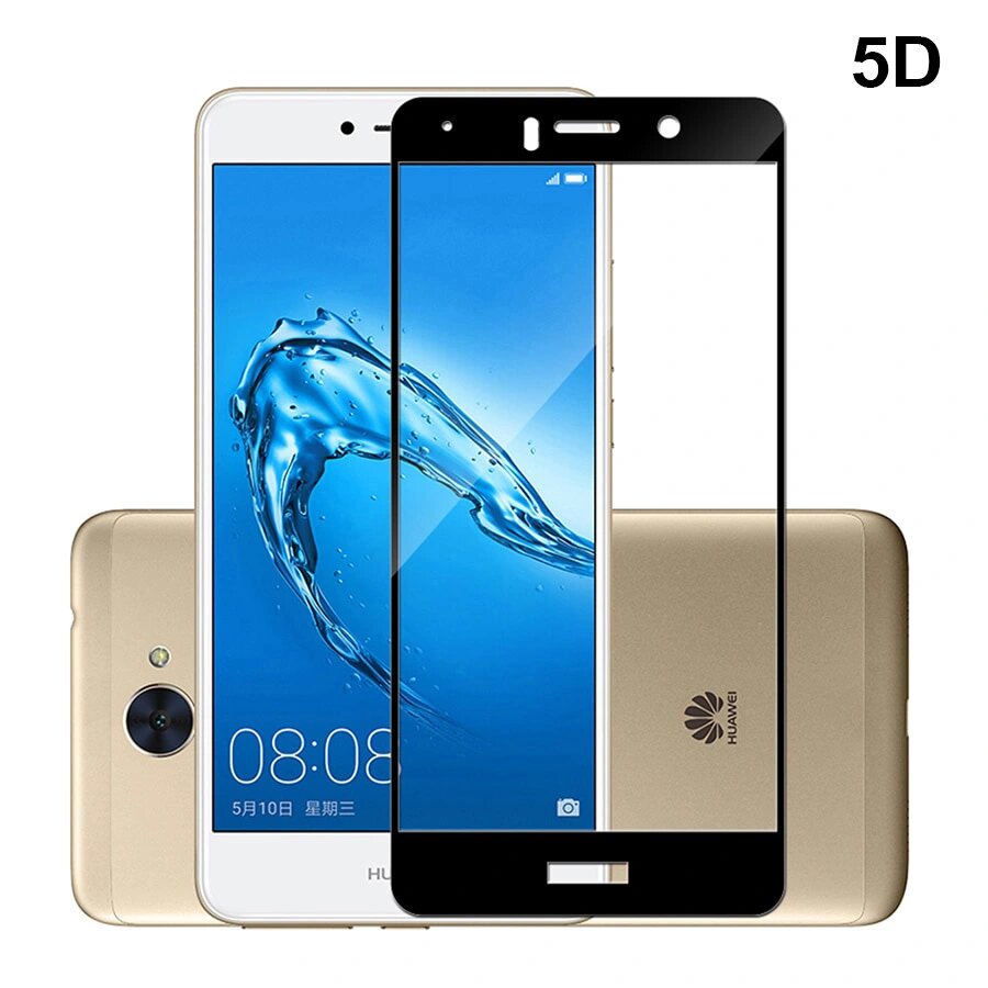 Προστατευτικά Οθόνης Tempered Glass 5D, Full Glue, Huawei Y7/Y7 Prime (2017), μαύρο