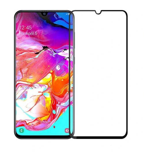 Προστατευτικά Οθόνης Tempered Glass 5D, Full Glue, Samsung A70 SM-A705F, μαύρο