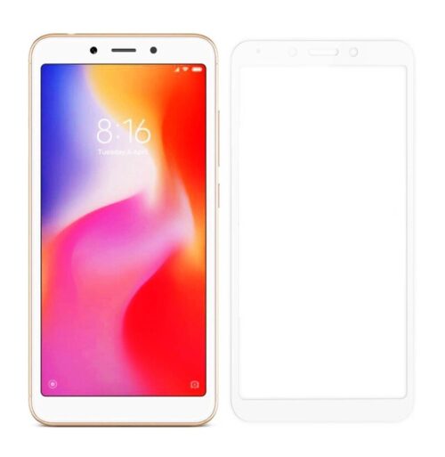 Προστατευτικά Οθόνης Tempered Glass 5D Full Glue για Xiaomi Redmi 6/6A, White