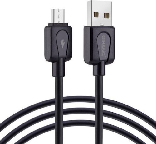 QIHANG Καλώδιο Micro USB 3m Σιλικόνης Black