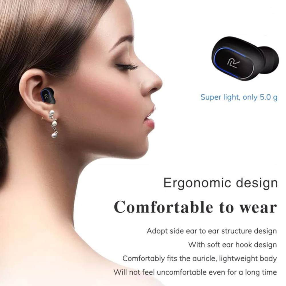 RealMe Ασύρματες Ψείρες Ακουστικά Bluetooth 5.1 LED Ένδειξη 4 Ώρες Μπαταρία Αδιάβροχο