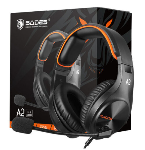 Sades Gaming Headset A2 multiplatform 3.5mm μαύρα