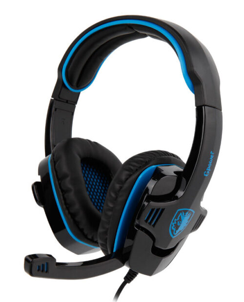 Sades Gaming Headset Gpower Με 40Mm Πανίσχυρα Ακουστικά Blue
