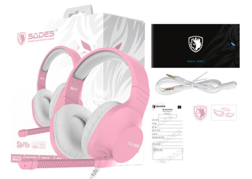 SADES Gaming Headset Spirits multiplatform 3.5mm ροζ