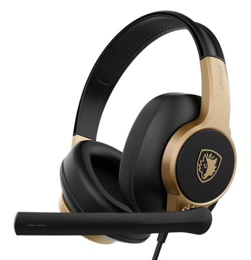 Sades Gaming Headset UPower 3.5mm 40mm Μαύρο/Χρυσό
