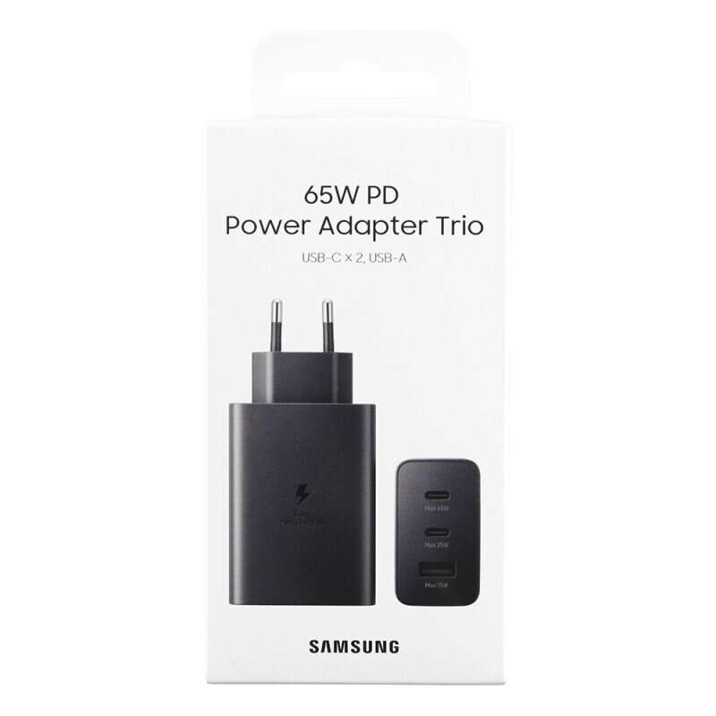 Samsung Φορτιστής Χωρίς Καλώδιο με Θύρα USB-A και 2 Θύρες USB-C 65W Power