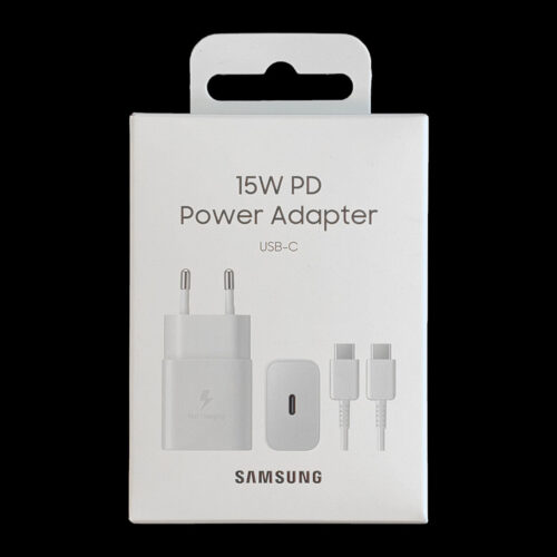 Samsung Φορτιστής Θύρα USB-C Καλώδιο USB Type-C 15W Power Delivery Λευκό