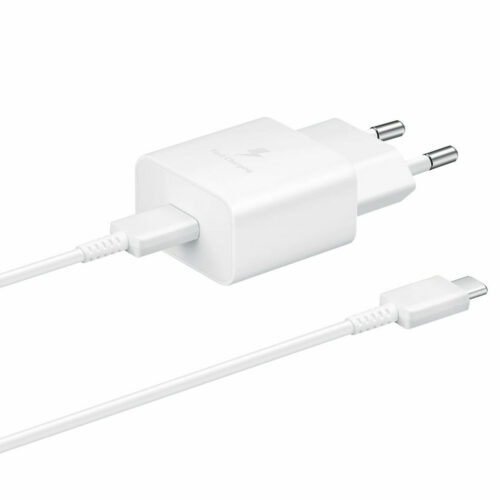 Samsung Φορτιστής Θύρα USB-C Καλώδιο USB Type-C 15W Power Delivery Λευκό