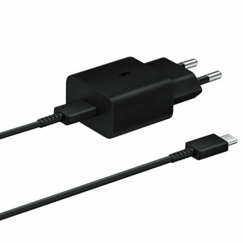 Samsung Φορτιστής Θύρα USB-C Καλώδιο USB Type-C 15W Power Delivery Μαύρο