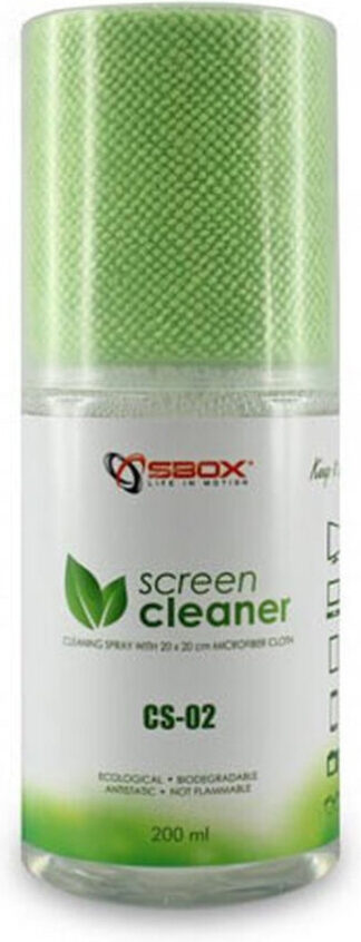 Sbox Καθαριστικό Οθόνης με Πανάκι Μικροϊνών 200ml