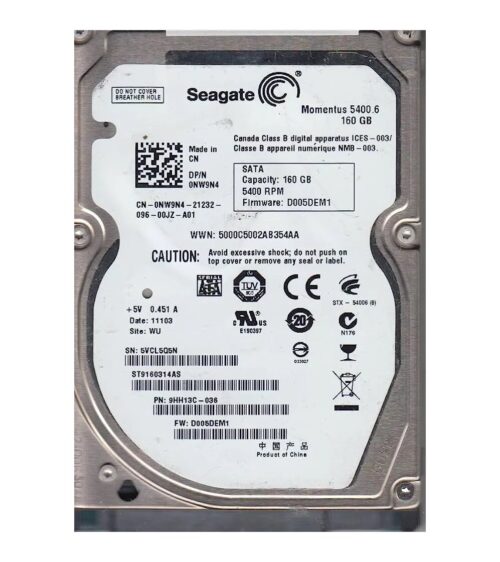 Seagate 2,5'' SATA2 160GB 8MB Cache