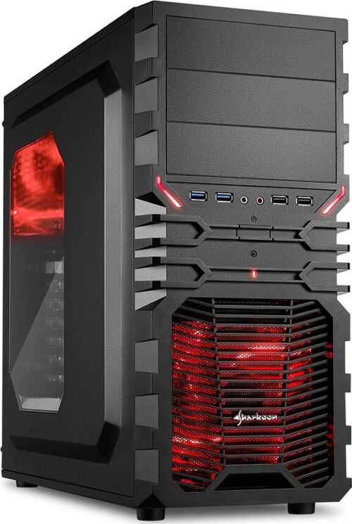 Sharkoon Gaming Case Vg4w Red