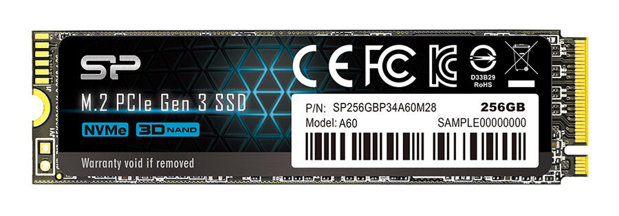 Silicon Power SSD PCIe Gen3x4 P34A60 M.2 2280 256GB 2.200-1.600MB/s