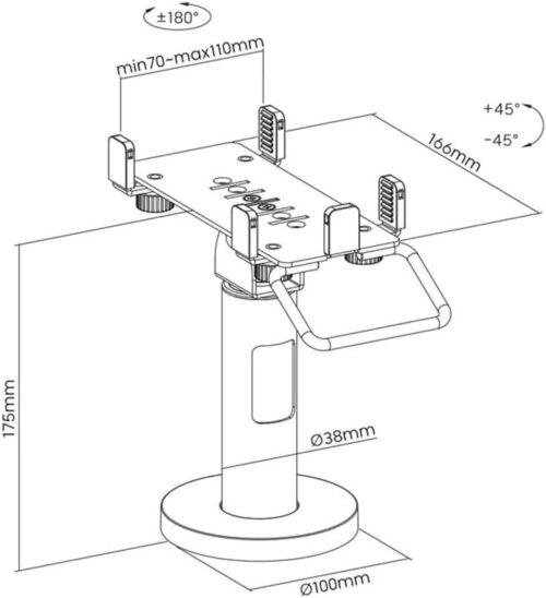 Skill Tech SH006PS Universal Βάση Τερματικού POS