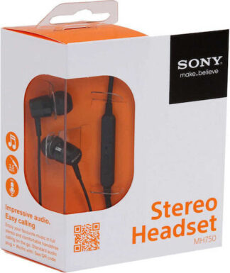 Sony MH-750 In-ear Handsfree με Βύσμα 3.5mm Μαύρο