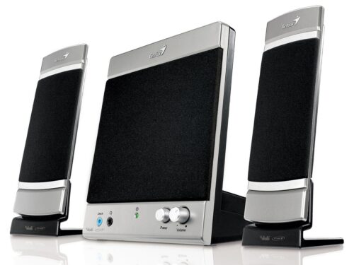 Speakers Genius Flat 2.1 15W Slim Silver & Black