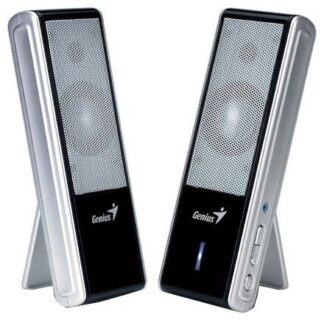 Speakers Genius Usb Portable 2rms Black Silver SPI-202U