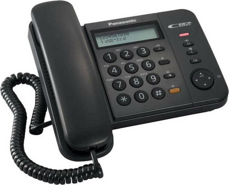 Σταθερή τηλεφωνική συσκευή Panasonic Black