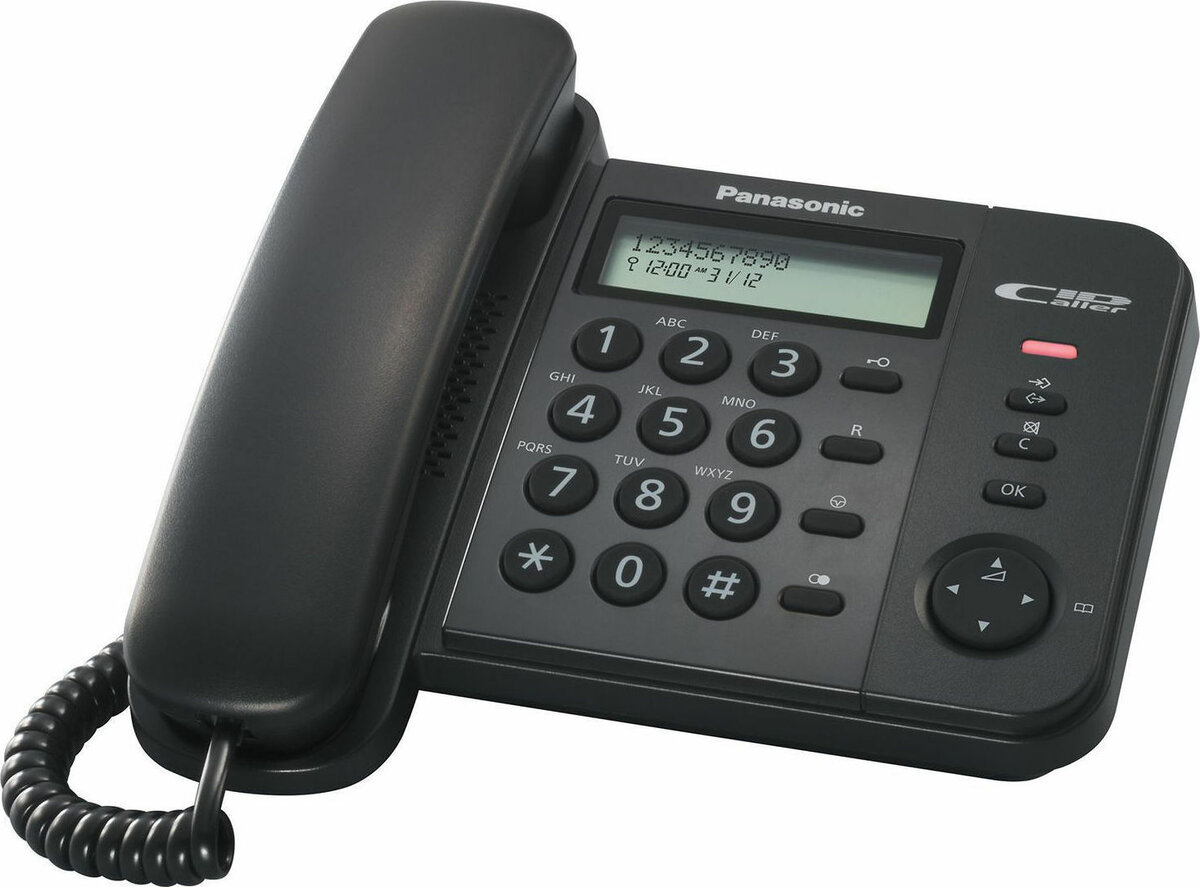 Σταθερή τηλεφωνική συσκευή Panasonic Black