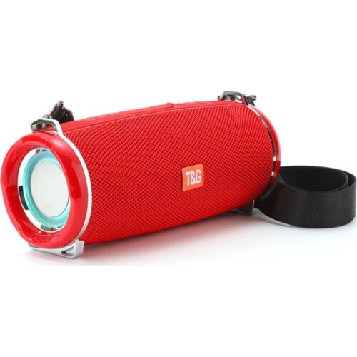 T&G Ηχείο Bluetooth 2*2" 20W με ραδιόφωνο κόκκινο