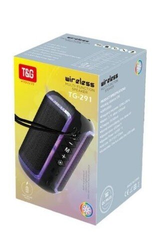T&G Ηχείο Bluetooth 5W με ραδιόφωνο και διάρκεια μπαταρίας έως 4 ώρες, μαύρο