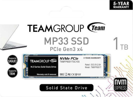 TeamGroup MP33 Pro SSD 1TB M.2 NVMe PCI Express 3.0