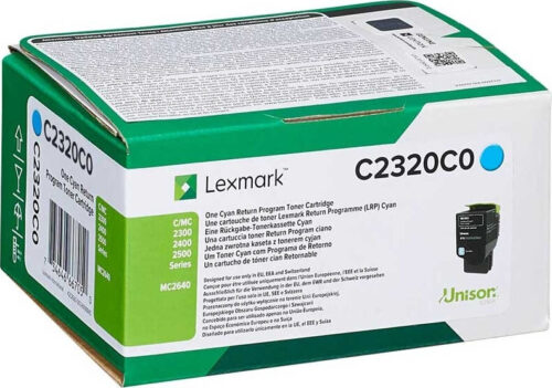 Toner Laser Lexmark C2320C0 Standard Cyan 1.000 Σελ.