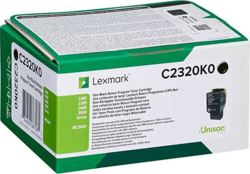 Toner Laser Lexmark C2320K0 Standard Black 1.000 Σελ.