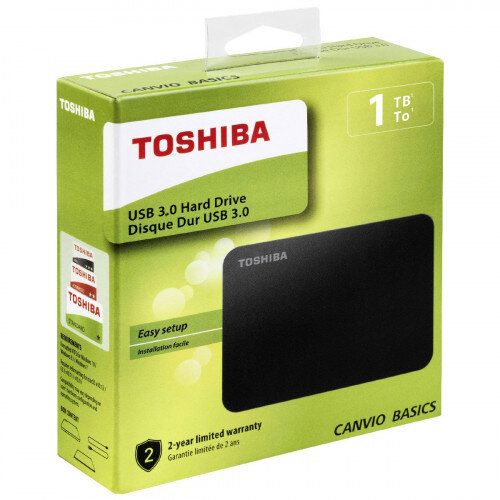 Toshiba Εξωτερικός Σκληρός Δίσκος Canvio Basics 1TB 2.5'' USB 3.2 Black Matt