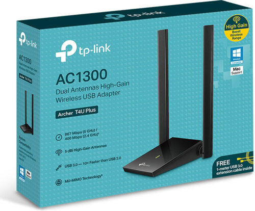 TP-LINK Archer T4U Plus, Ασύρματος USB Αντάπτορας Δικτύου 1300Mbps
