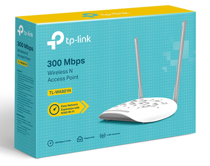 Tplink Wireless N Access Point Tlwa801n, 300mbps, 2x 5dbi, Ver. 6.0