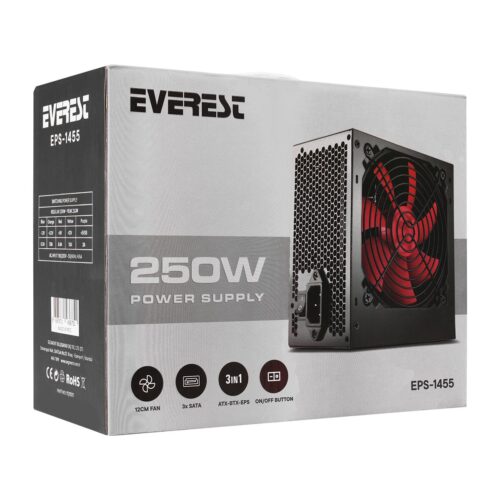 Τροφοδοτικό 250W 12Cm Fan Everest Eps-1455