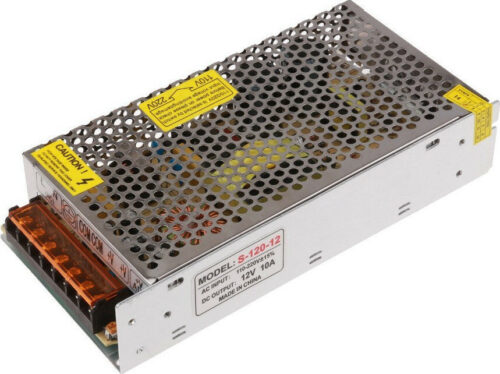 Τροφοδοτικό LED IP20 Ισχύος 120W με Τάση Εξόδου 12V DC