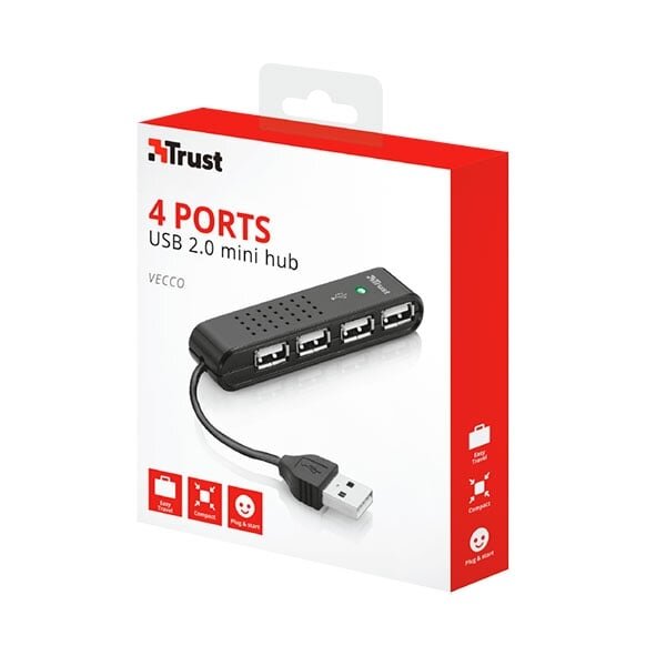 Trust HU-4440P 4-Port USB 2.0 Mini Hub