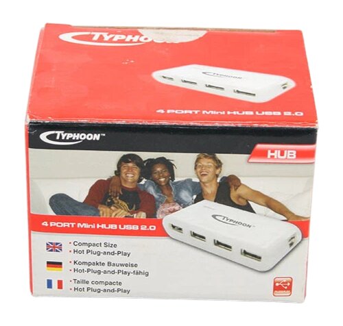 Typhoon Mini Hub 4-Port USB 2.0 81037