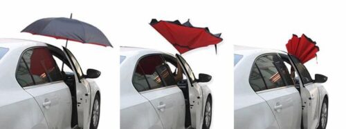 Umbrella with Walking Stick Orange PB24-022