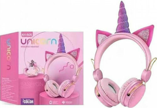 Unicorn Ακουστικά Ασύρματα On Ear Παιδικά Ροζ