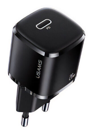 USAMS φορτιστής τοίχου US-CC124 USB Τype-C 20W μαύρος