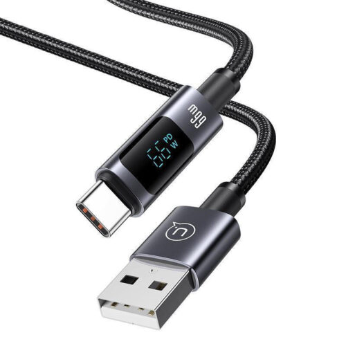 USAMS καλώδιο Braided USB-C σε USB 66W 480Mbps Fast Charging 6A 1.2m μαύρο